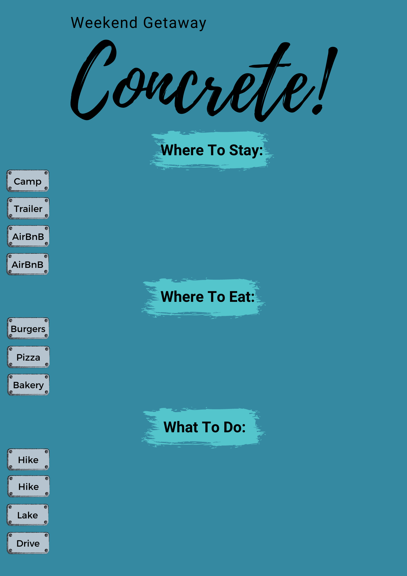 Adventure Weekend in Concrete